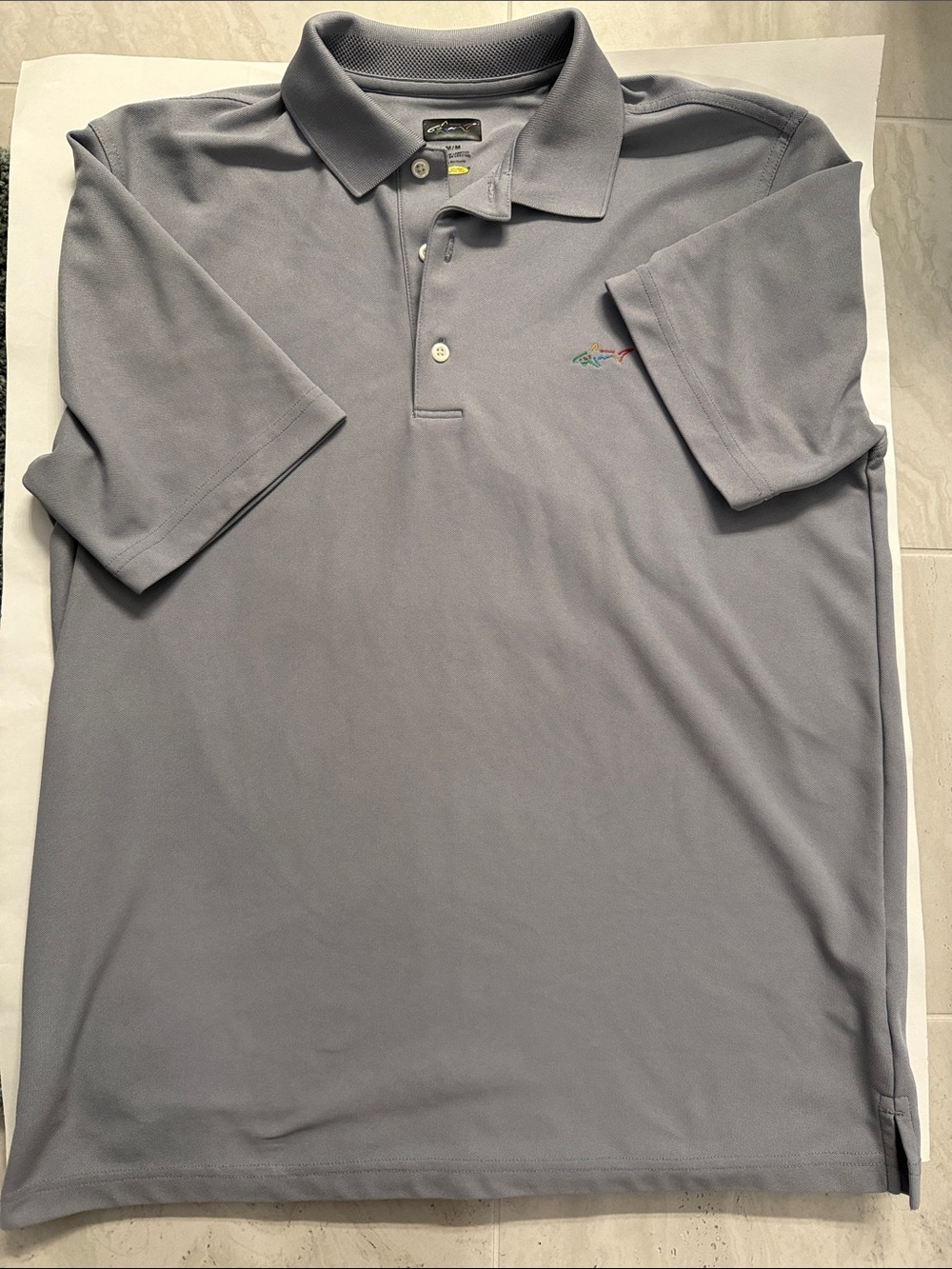 Greg Norman grey golf polo